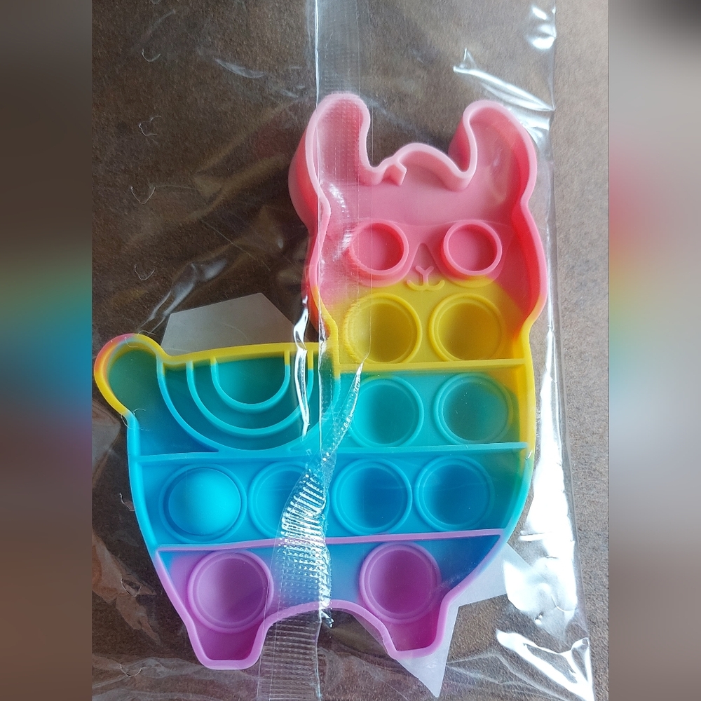 Rainbow Llama Pop It Fidget Toy